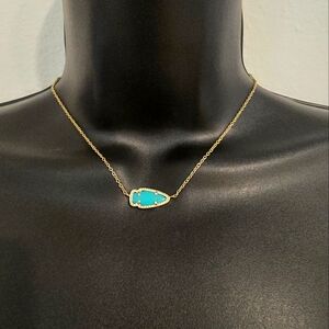 *Rare* Kendra Scott Skylie Necklace Turquoise Gold
